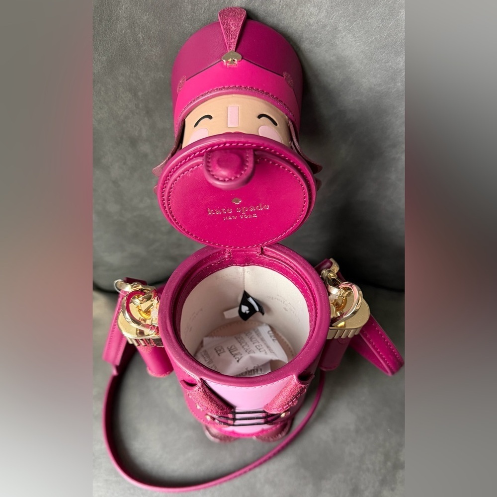 Kate Spade Oh What Fun 3D Nutcracker Crossbody Bag Novelty Christmas Fuchsia NWT - Picture 11 of 11